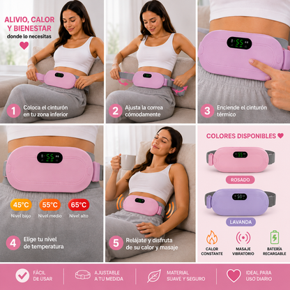 CINTURÓN TÉRMICO PARA CÓLICOS MENSTRUALES 💗