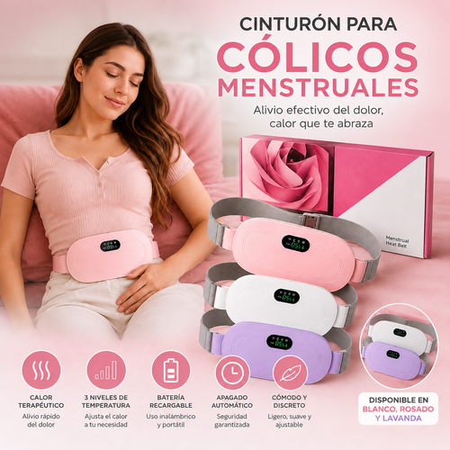 CINTURÓN TÉRMICO PARA CÓLICOS MENSTRUALES 💗